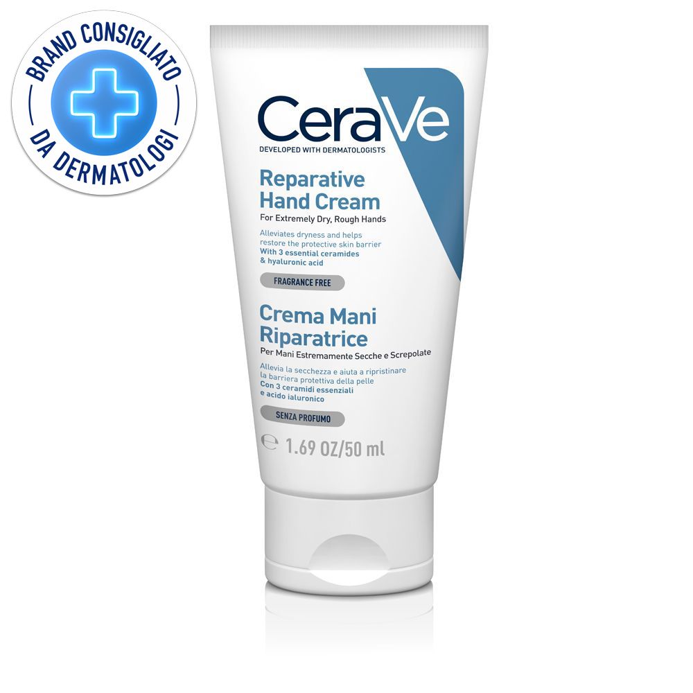 CeraVe Crema Mani Riparatrice Idratazione Intensa con acido ialuronico