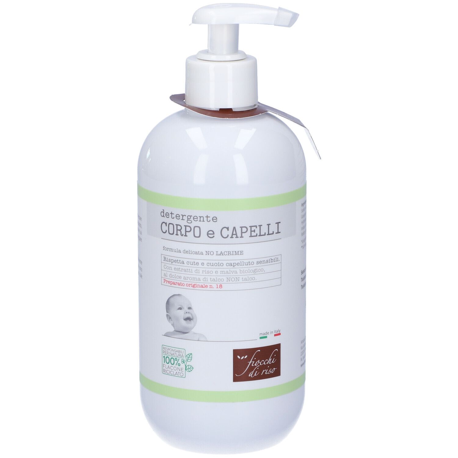 Fiocchi di Riso Detergente Corpo e Capelli Talco 400 ml Gel detergente