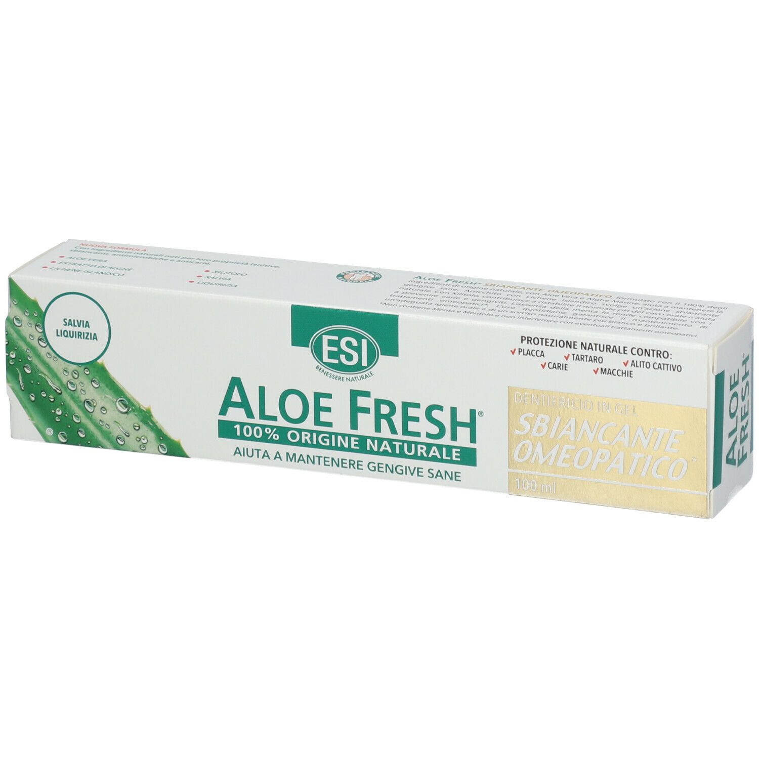 ESI Aloe Fresh Gel Sbiancante 100 ml Pasta