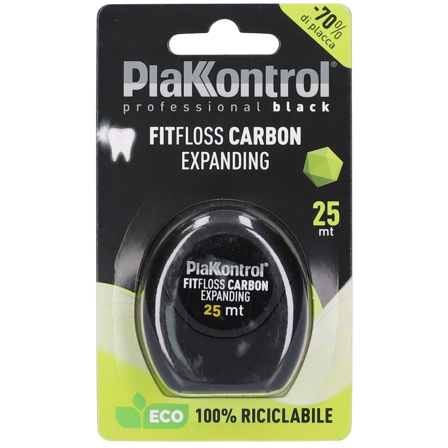 Plakkontrol Fitfloss Carbon Expanding 1 pz Filo interdentale