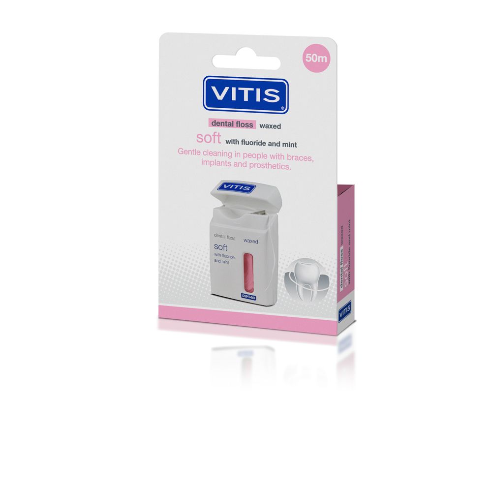 Vitis® Dental Floss Soft Con Cera Fluoro E Menta 1 pz Filo interdental