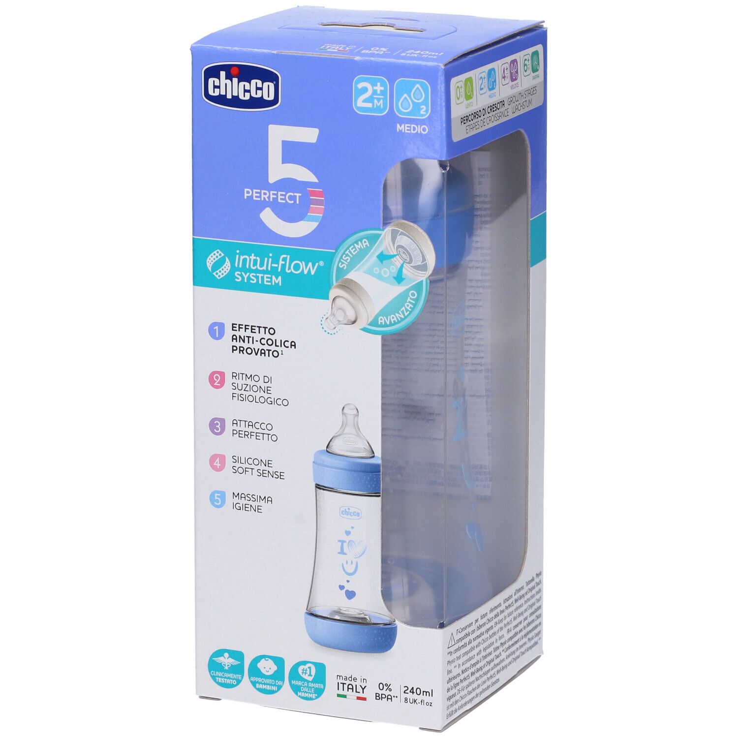 Chicco Biberon P5 240ml Med Silicone Boy 1 pz Altro