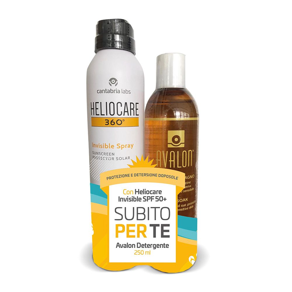 Heliocare Invisible Spray Spf50+ 200 Ml + Avalon Detergente Fluido 250