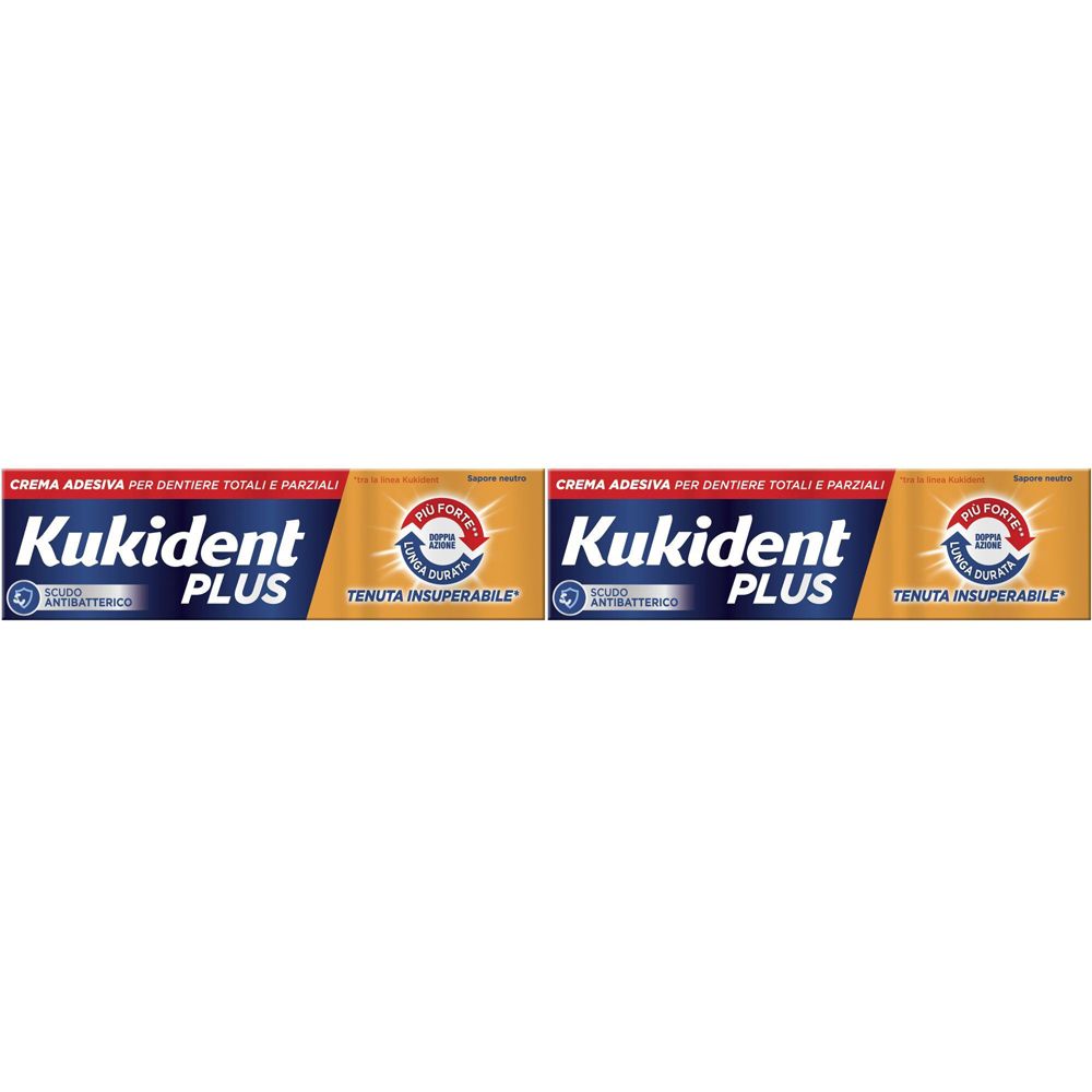 Kukident PLUS Doppia Azione Set da 2 2x40 g Crema