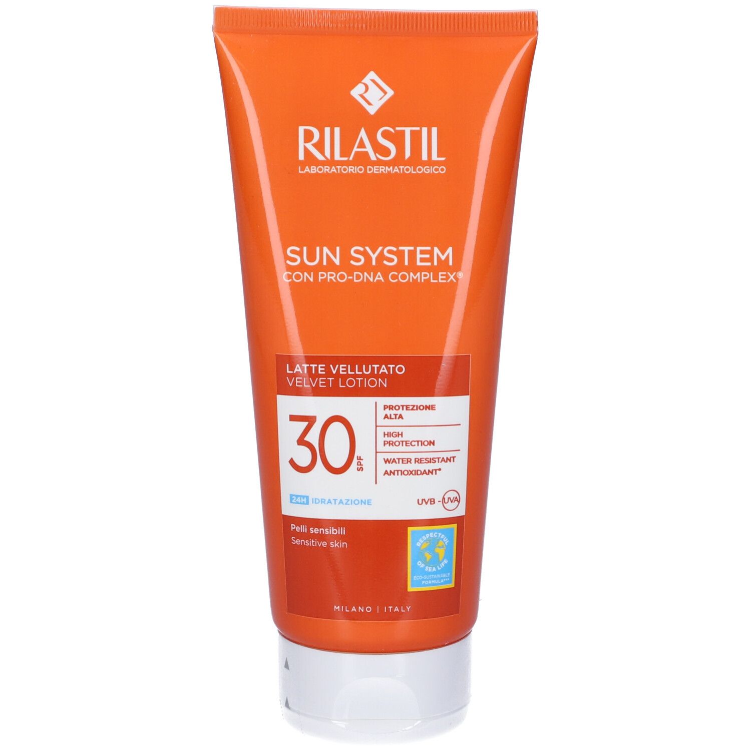 Rilastil Sun System Crema Vellutata Spf 30 200 ml Latte