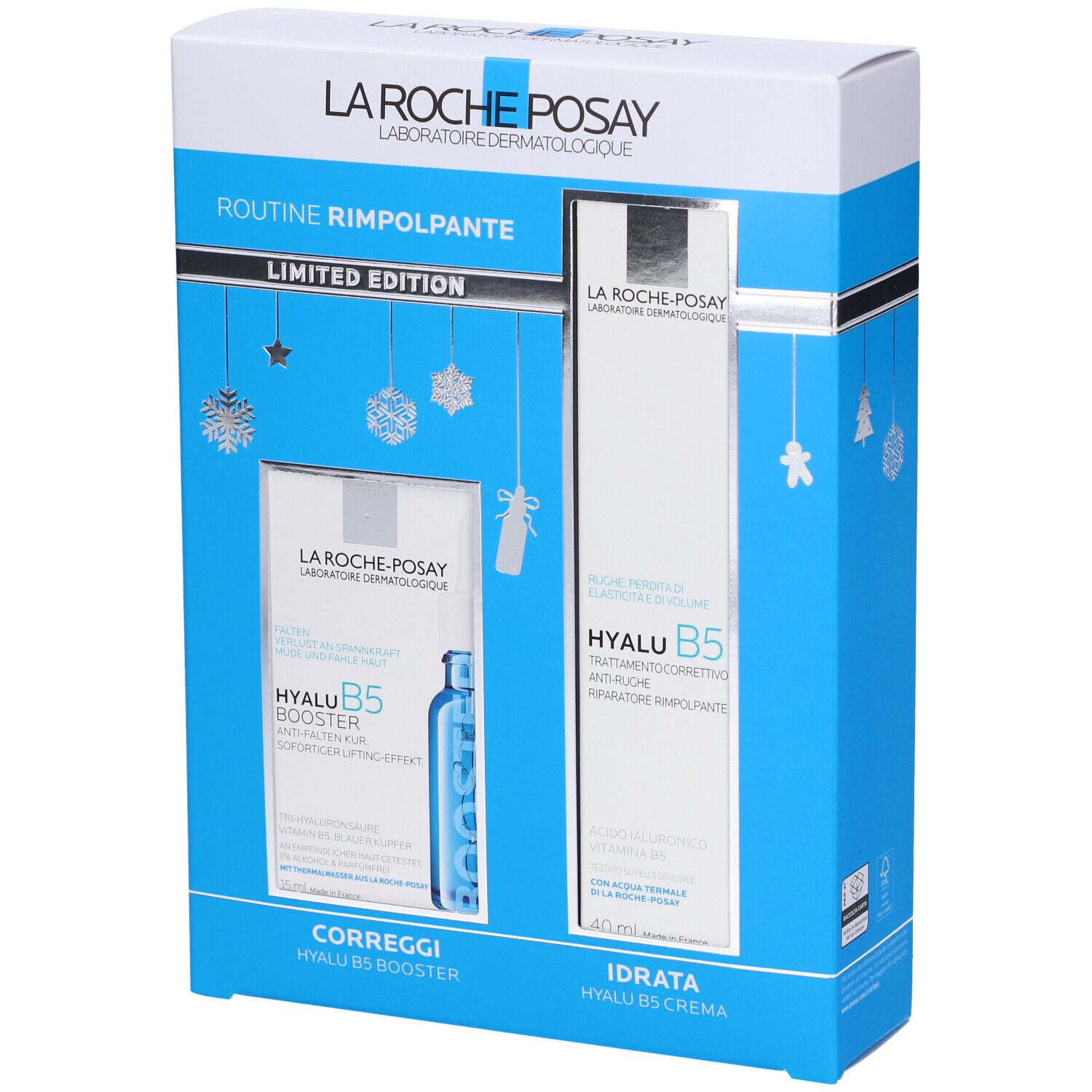 La Roche Posay Hyalu B5 Booster + Crema Viso Anti-Rughe Rimpolpante 1