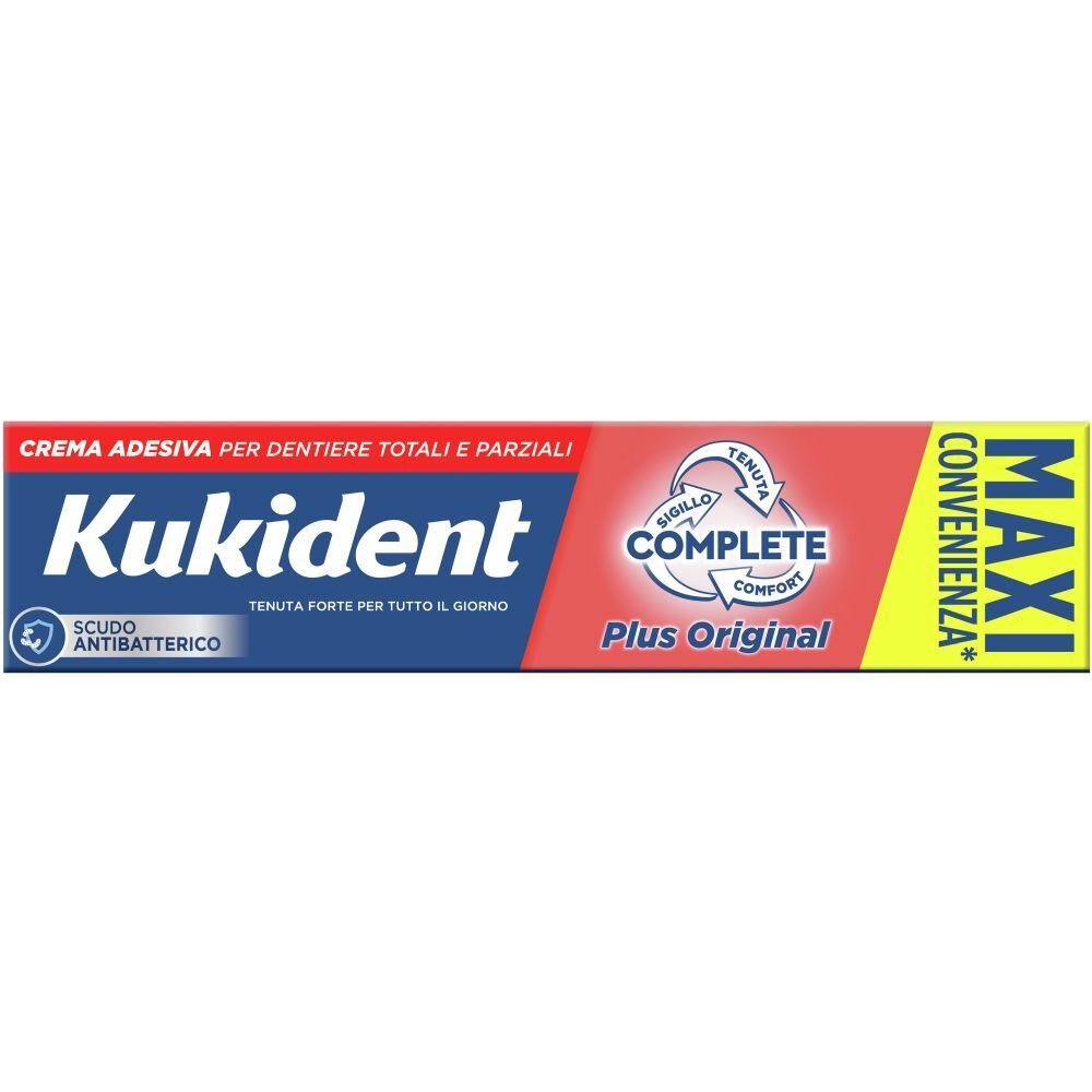 Kukident Complete Plus Original Crema Adesiva Per Dentiere Totali e Pa