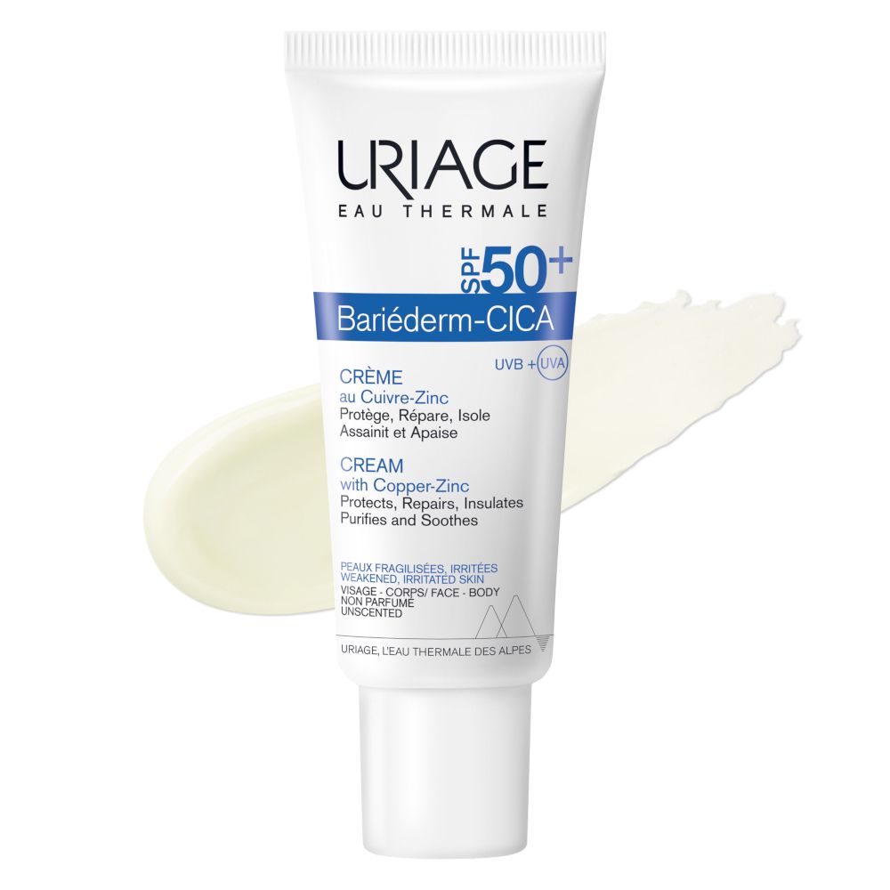 URIAGE Bariéderm Cica-Crema con CU-ZN SPF 50+ 40 ml Crema solare