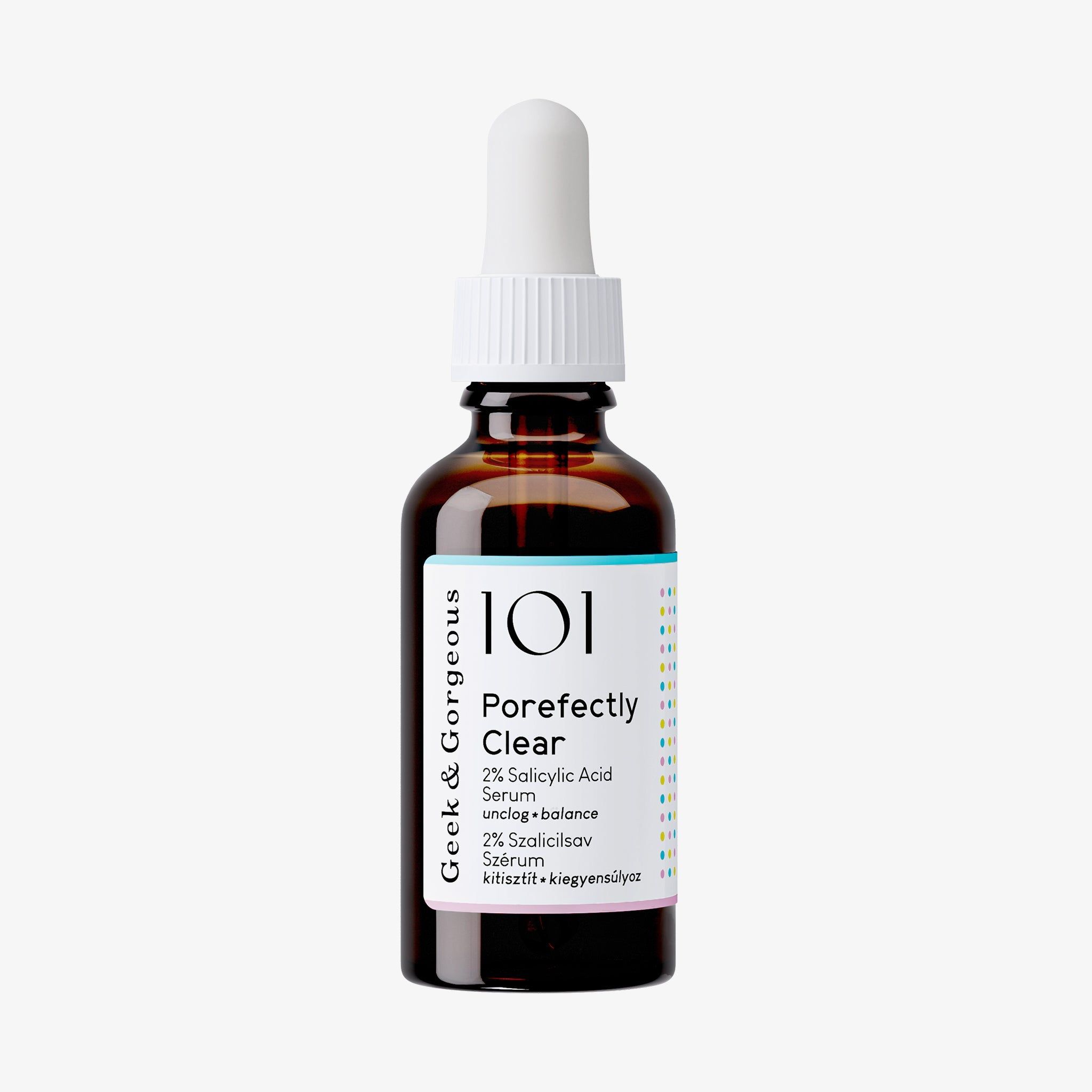 Geek & Gorgeous Porefectly Clear Serum con acido salicilico al 2%, per