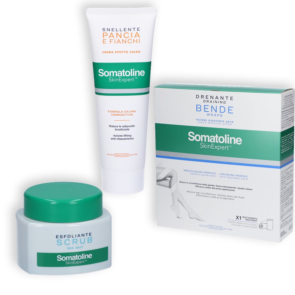 Somatoline SkinExpert™ Drenante Bende + Scrub Sea Salt SkinExpert Panc