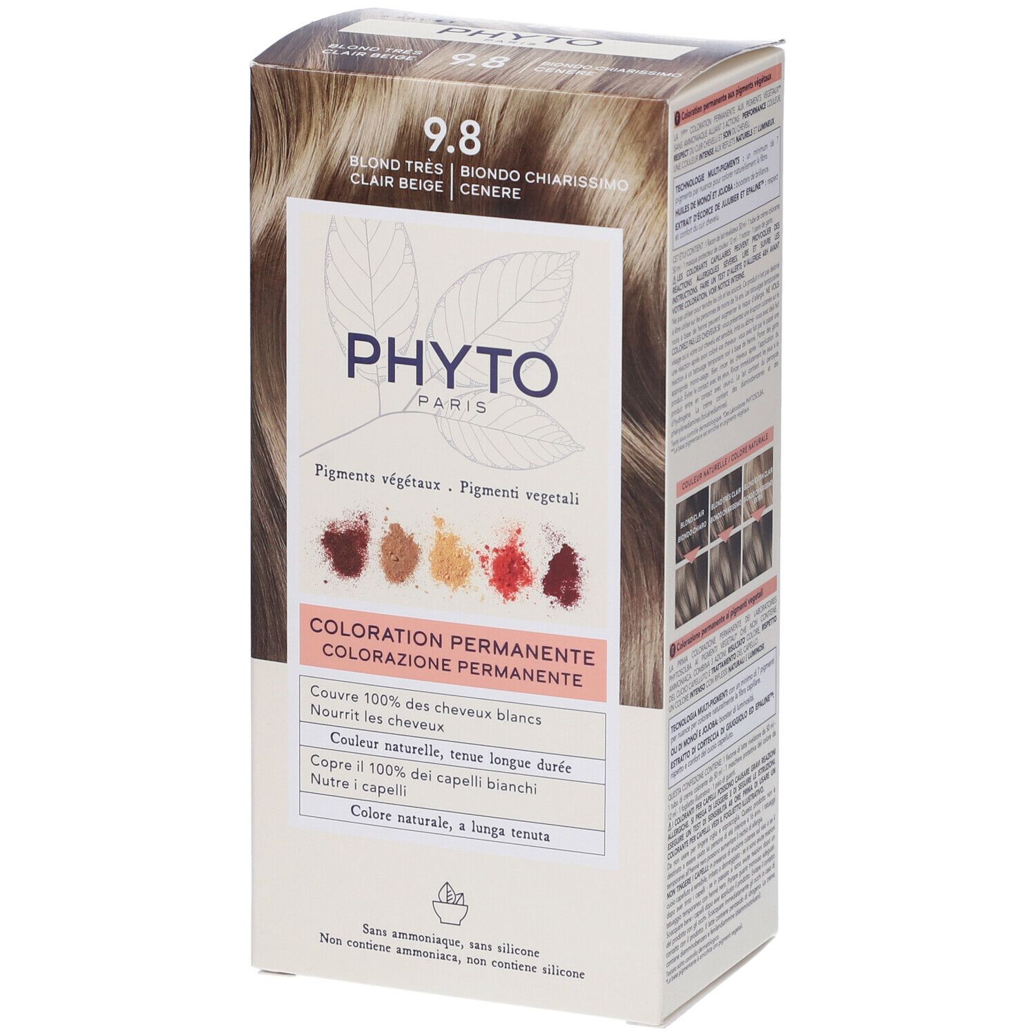 PHYTO Color Kit 9,8 Biondo Chiarissimo Cenere 1 pz Set