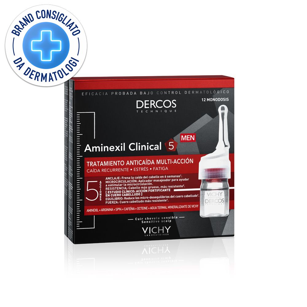 Vichy Dercos Aminexil trattamento anticaduta uomo 12 fiale x 6 ml 12x6