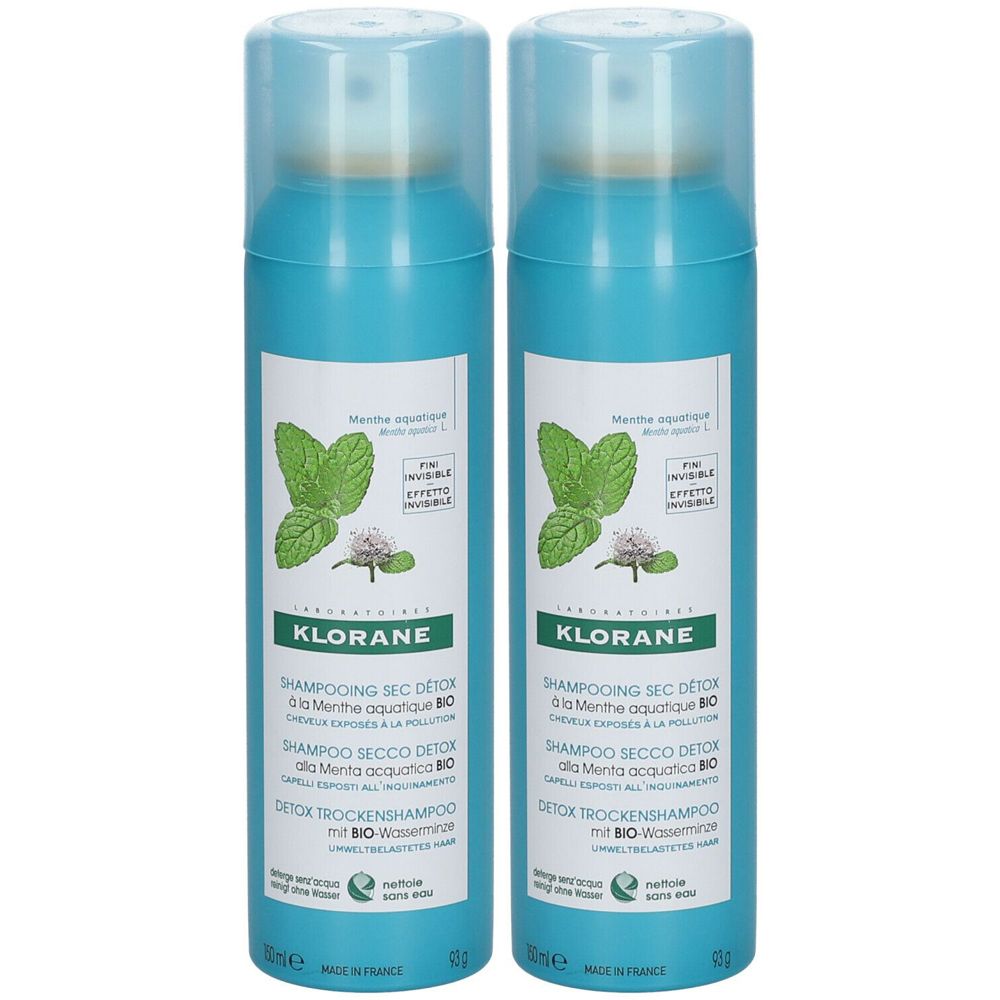 KLORANE Shampoo Secco alla Menta Acquatica Anti-inquinamento e Detox S