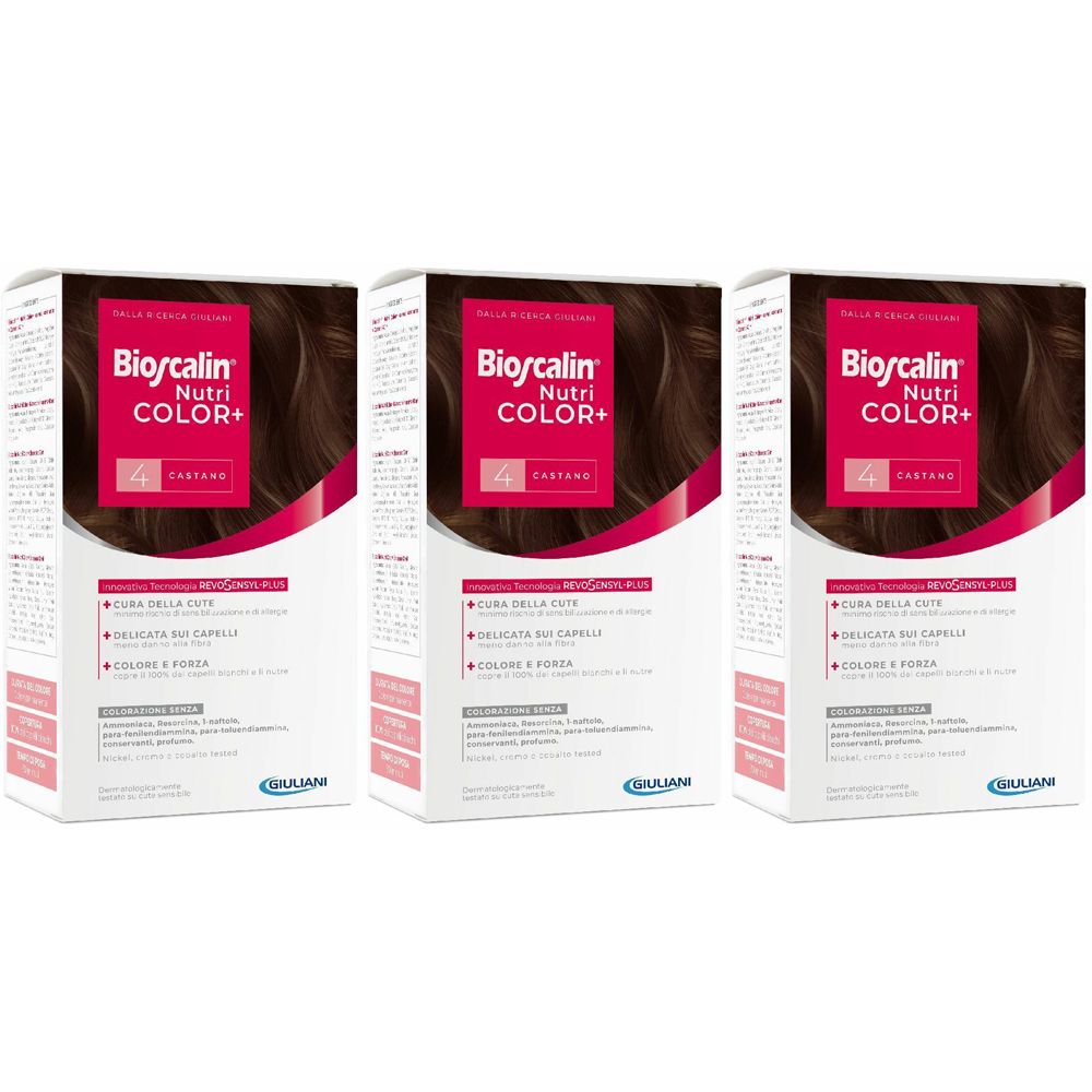 Bioscalin® Nutricolor+ 4 Castano Set da 3 3x1 pz