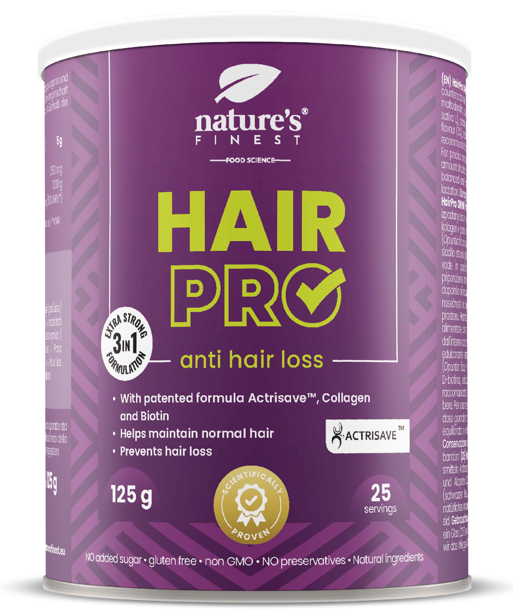 Nature's Finest Hair Pro Formula 3 in 1 per la prevenzione della cadut