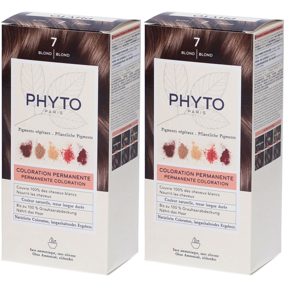 PHYTO Color Kit 7 Biondo Set da 2 2x1 pz