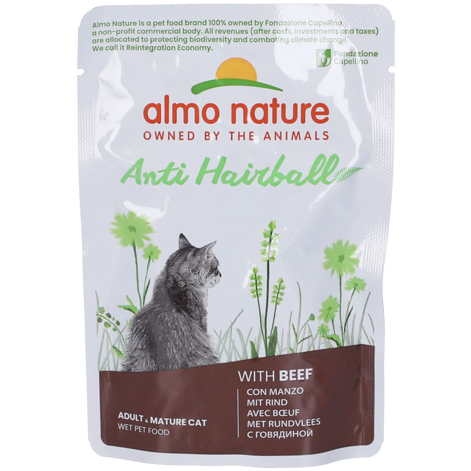 Holistic Anti Hairball Con Manzo 70 g Mangime