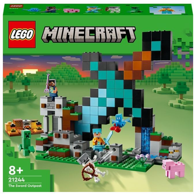 LEGO Minecraft 21244 L'Avamposto della Spada Giocattolo da Costruire c