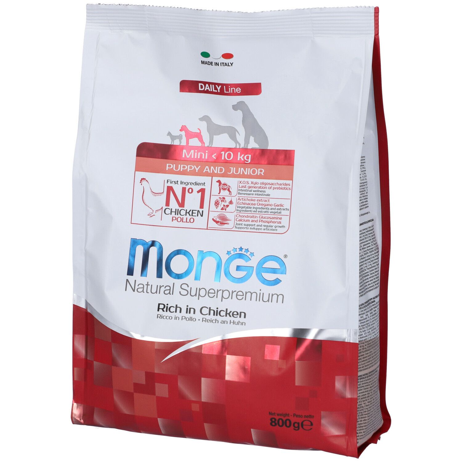 Monge Natural Superpremium Mini <10 kg per Cuccioli con Pollo 800 g Ma
