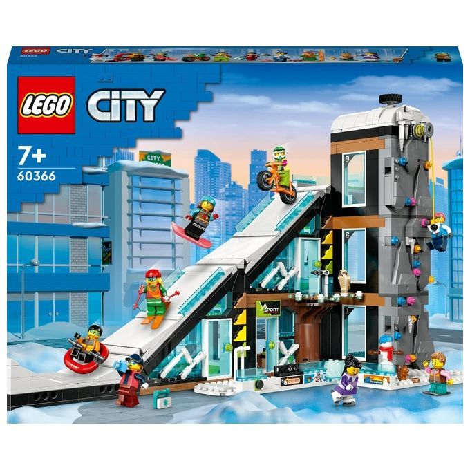 LEGO City 60366 Centro Sci e Arrampicata, Modular Building Set a 3 Liv