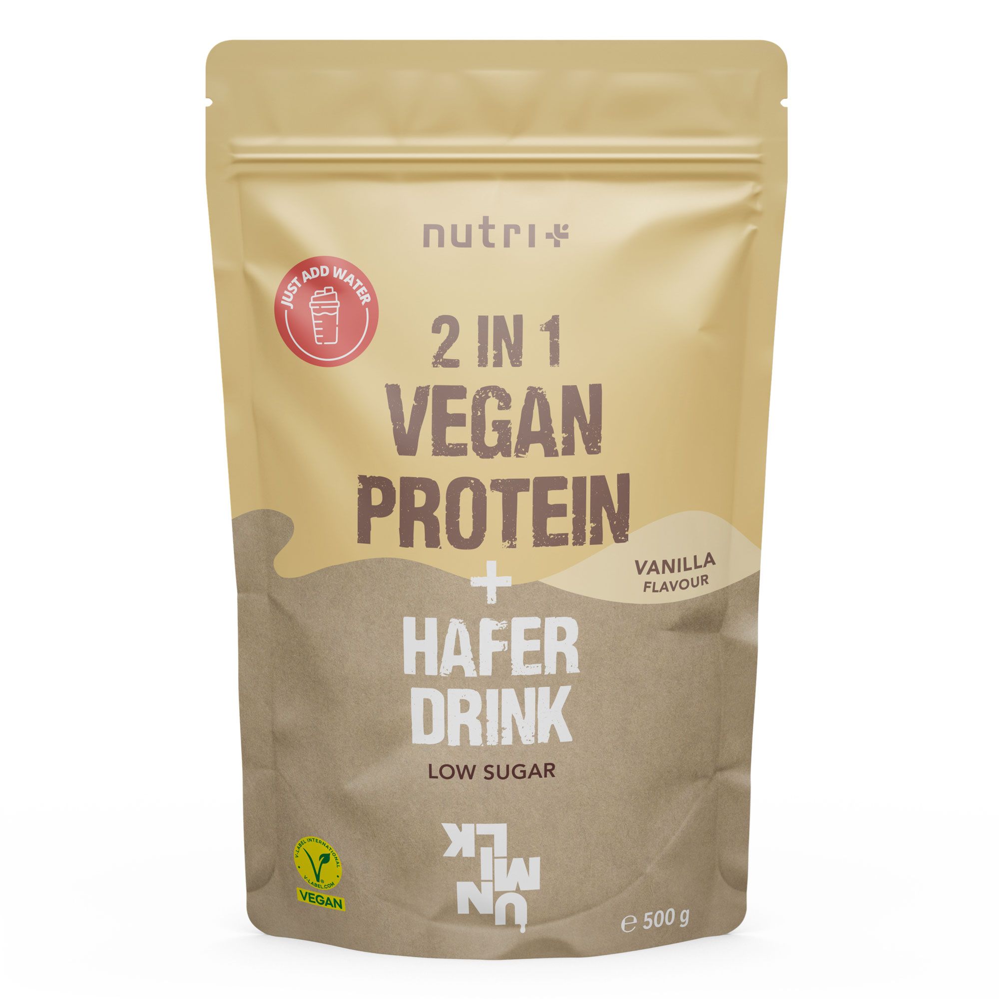Unmilk Nutri+ 2 in 1 Proteina Vegana + Bevanda a base di Avena 500 g P