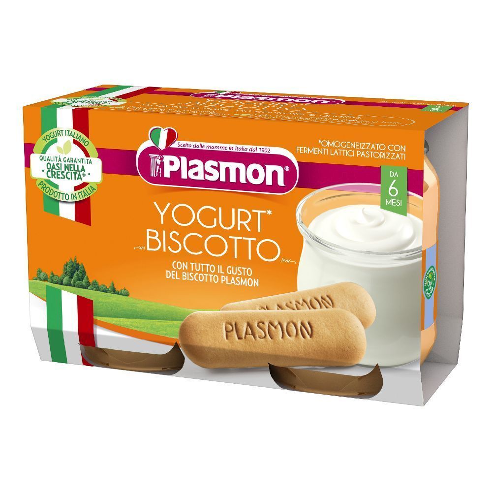 Plasmon Omogeneizzato Yogurt Biscotto 120 G X 2 Pezzi 2x120 g Pappa