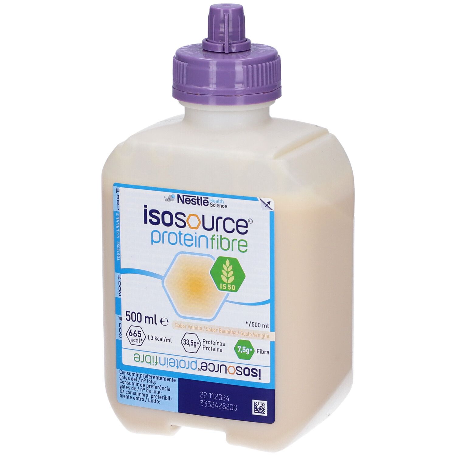 Isosource Protein Fibre Vaniglia Smartflex da 500ml 500 ml Soluzione b