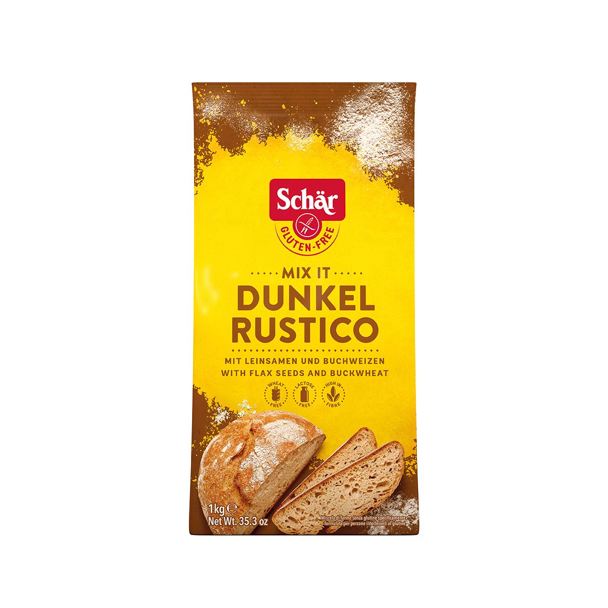 Farina Rustica Senza Glutine Mix IT Dunkel Rustico - Schär 1000 g
