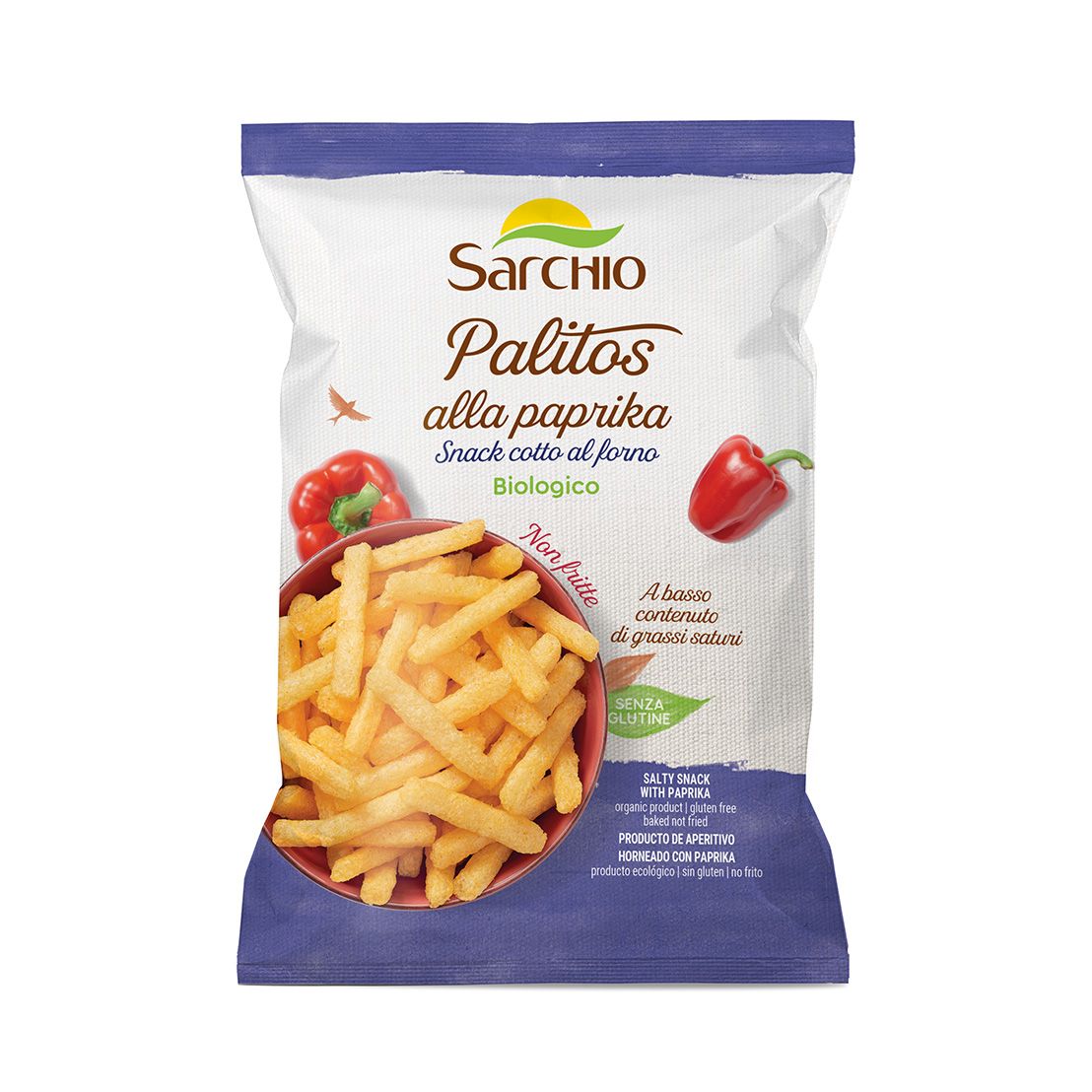 Palitos alla Paprika Snack Senza Glutine - Sarchio 45 g