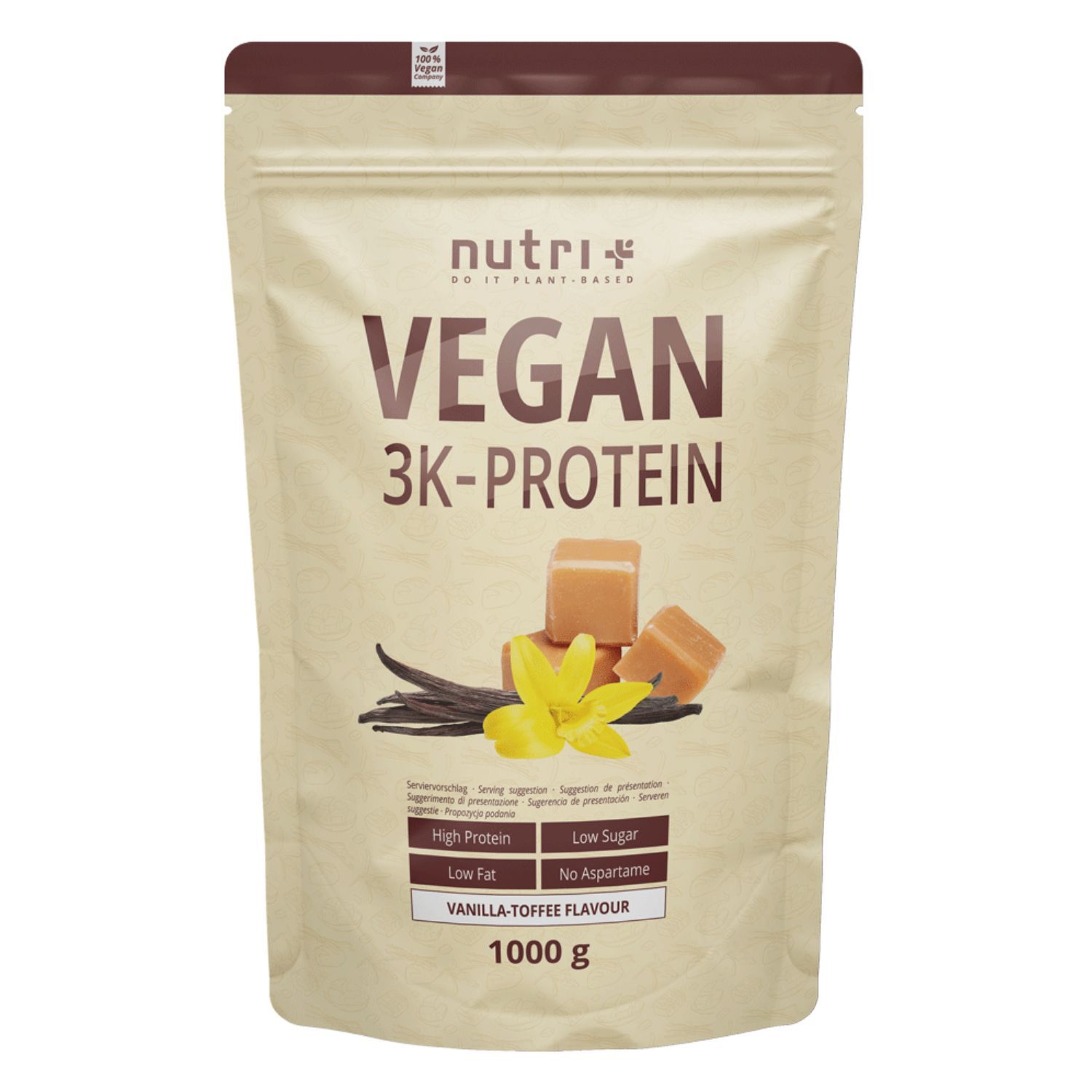 Nutri+ Polvere di Proteine Vegetali 3k - 1kg 1000 g