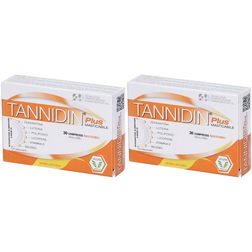 Tannidin Plus Masticabile Set da 2 2x30 pz Compresse masticabili