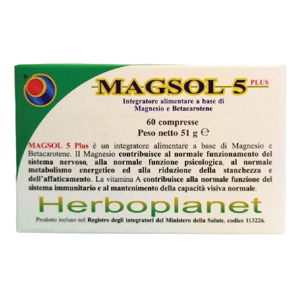 Herboplanet MAGSOL 5 PLUS 60 pz Compresse