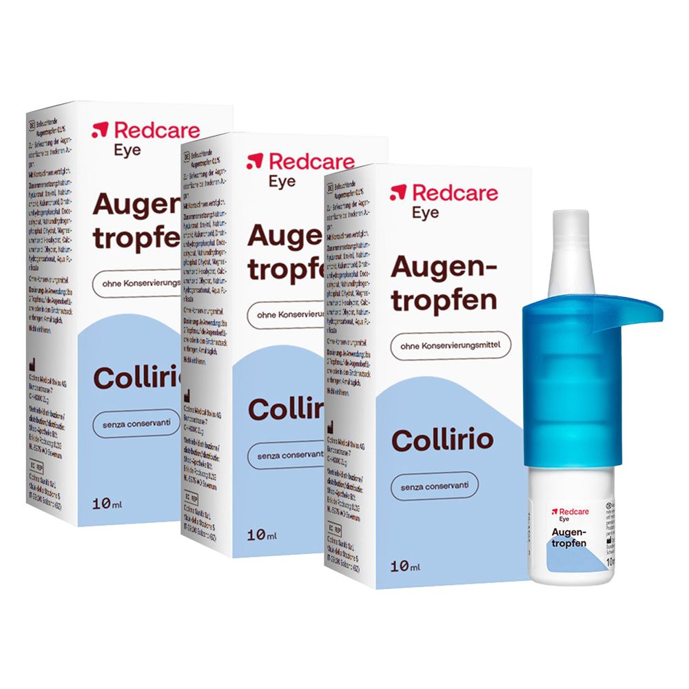 Redcare Collirio con acido ialuronico Set da 3 3x10 ml Gocce oftalmich