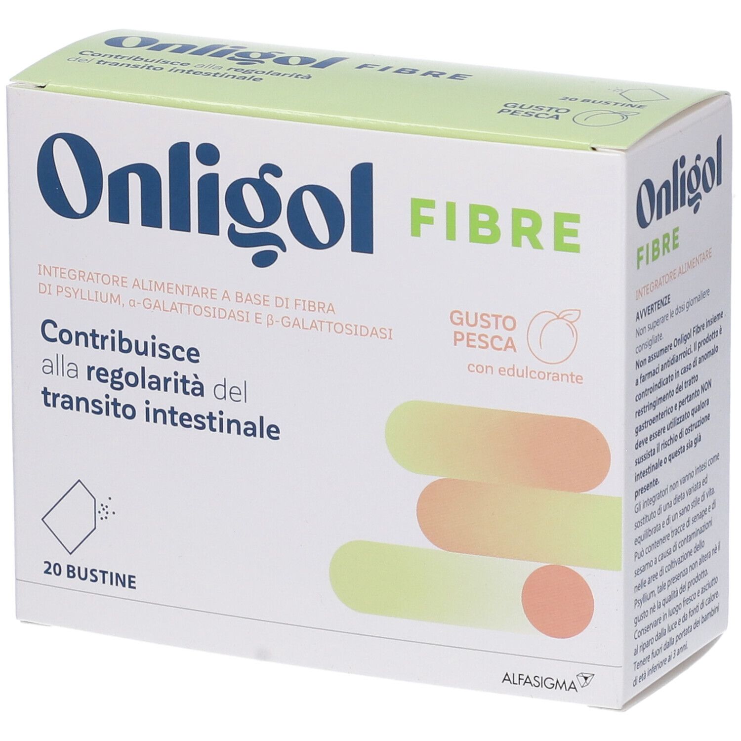 Onligol Fibre Bustine Gusto Pesca 94 g Polvere per soluzione orale