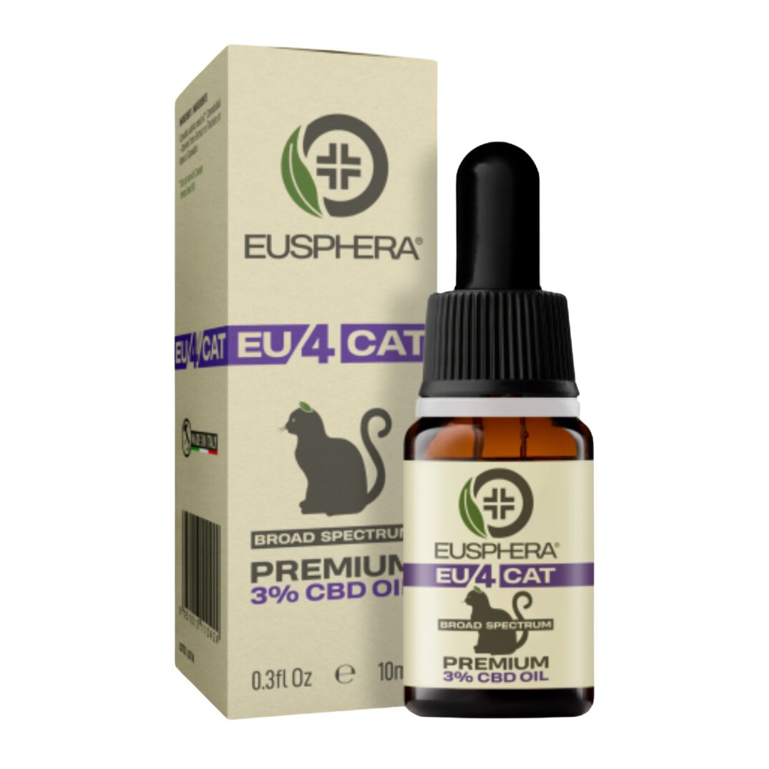 Olio CBD per il benessere dei gatti ad azione tranquillante - Eusphera