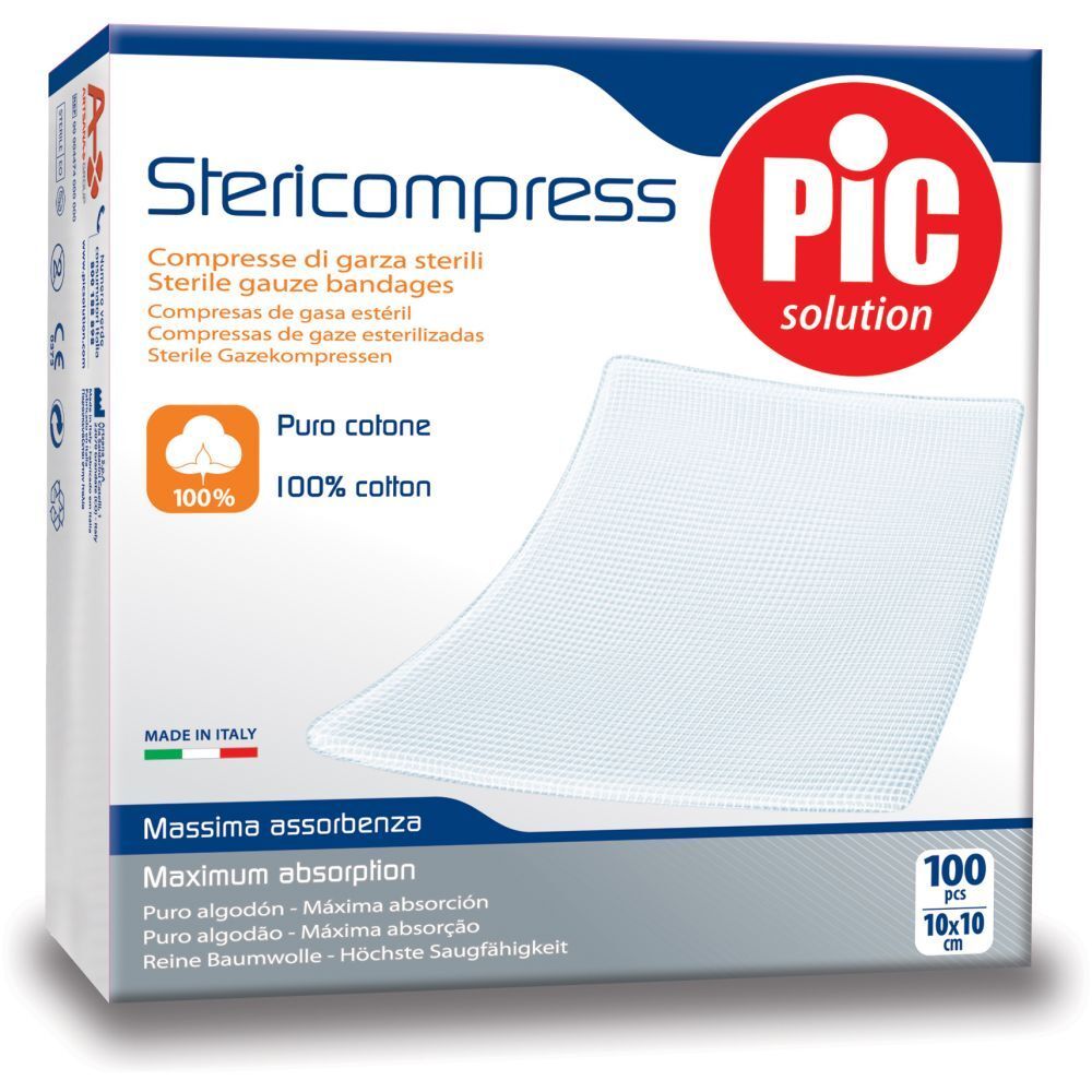 Pic Solution Stericompress 10 cm x 100 pz Garza
