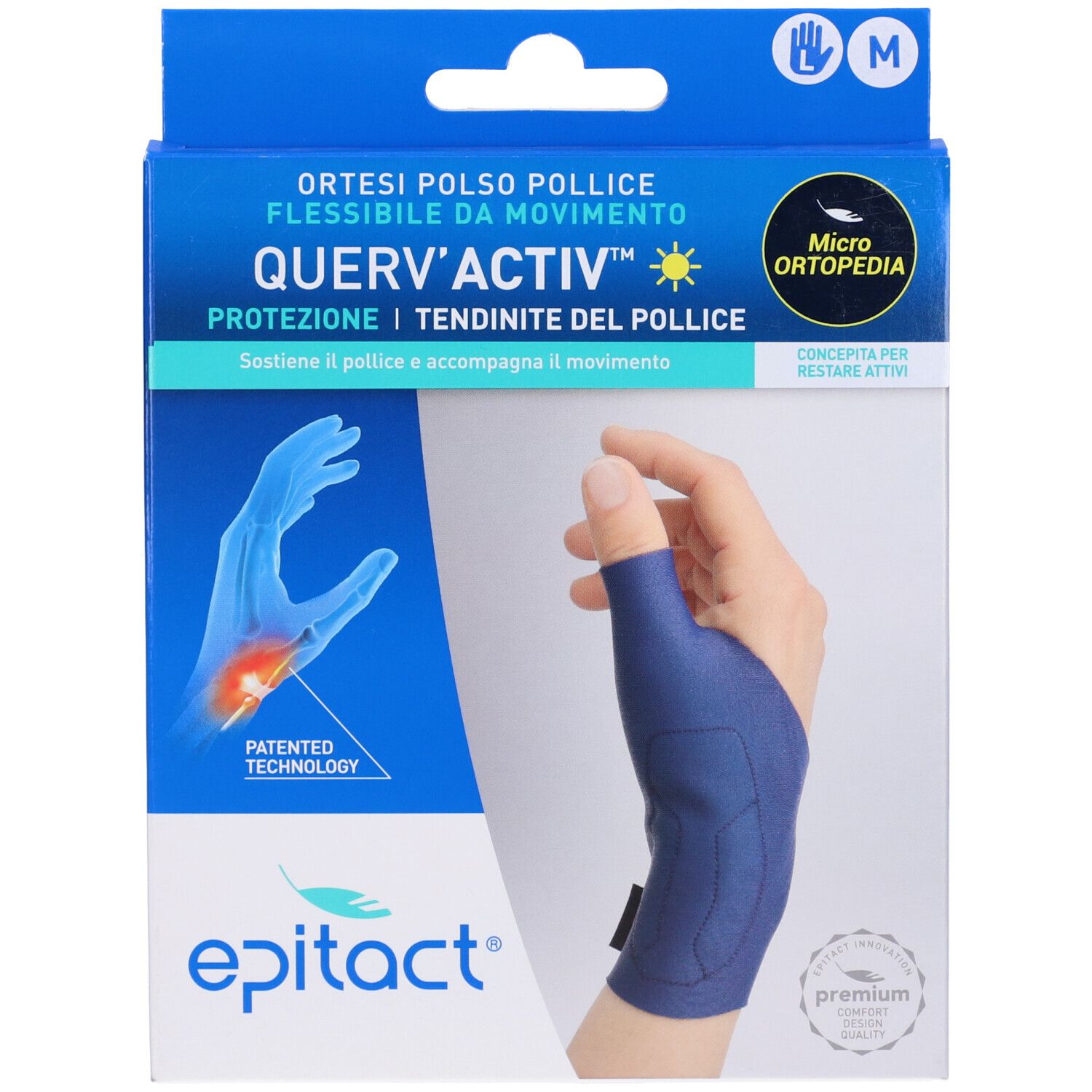 Epitact Tutore Polso/Pollice Per Tendinite QUERV'ACTIV Mano Sinistra T