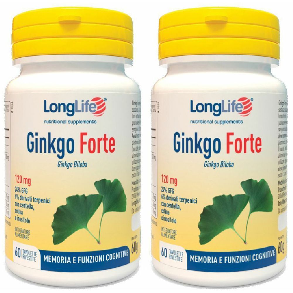 LongLife® Ginkgo Forte Set da 2 2x60 pz Compresse masticabili