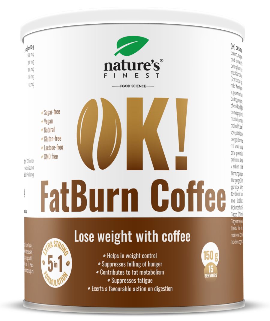 Nature's Finest OK!FatBurn Coffee Bevanda al gusto caffè 5 in 1 ad azi