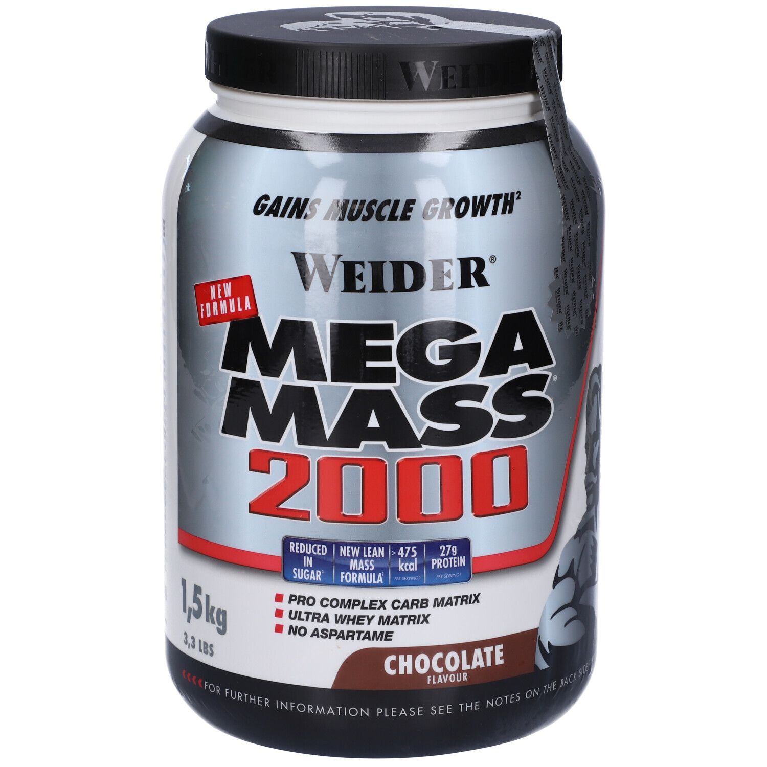 Weider Super Mega Mass 2000 Cioccolato 1,5 Kg 1500 g Polvere per soluz