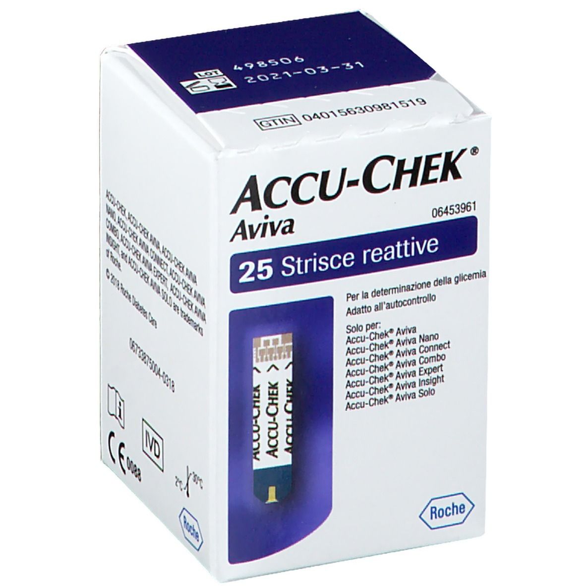 ACCU-CHEK® Aviva Strisce 25 pz reattive