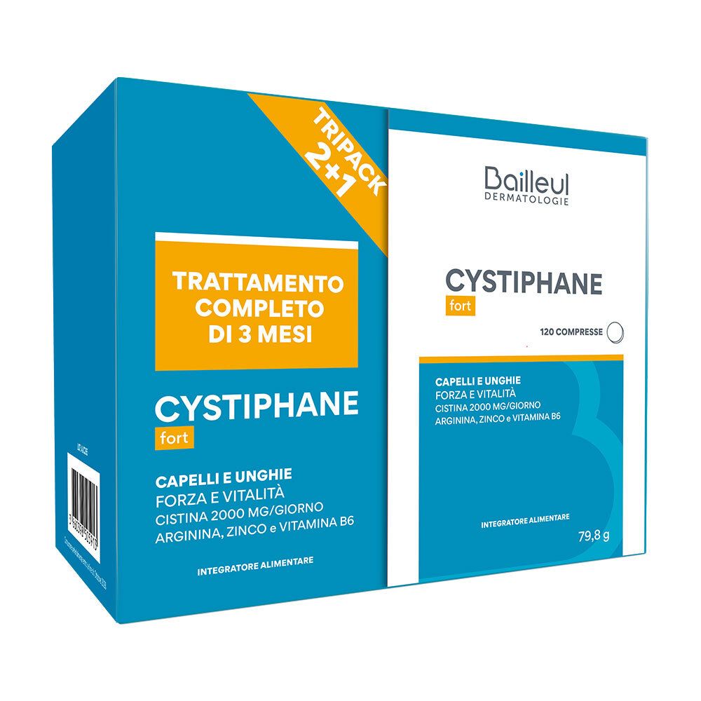 Cystiphane fort Compresse Integratore Capelli e Unghie Tripack 239,4 g