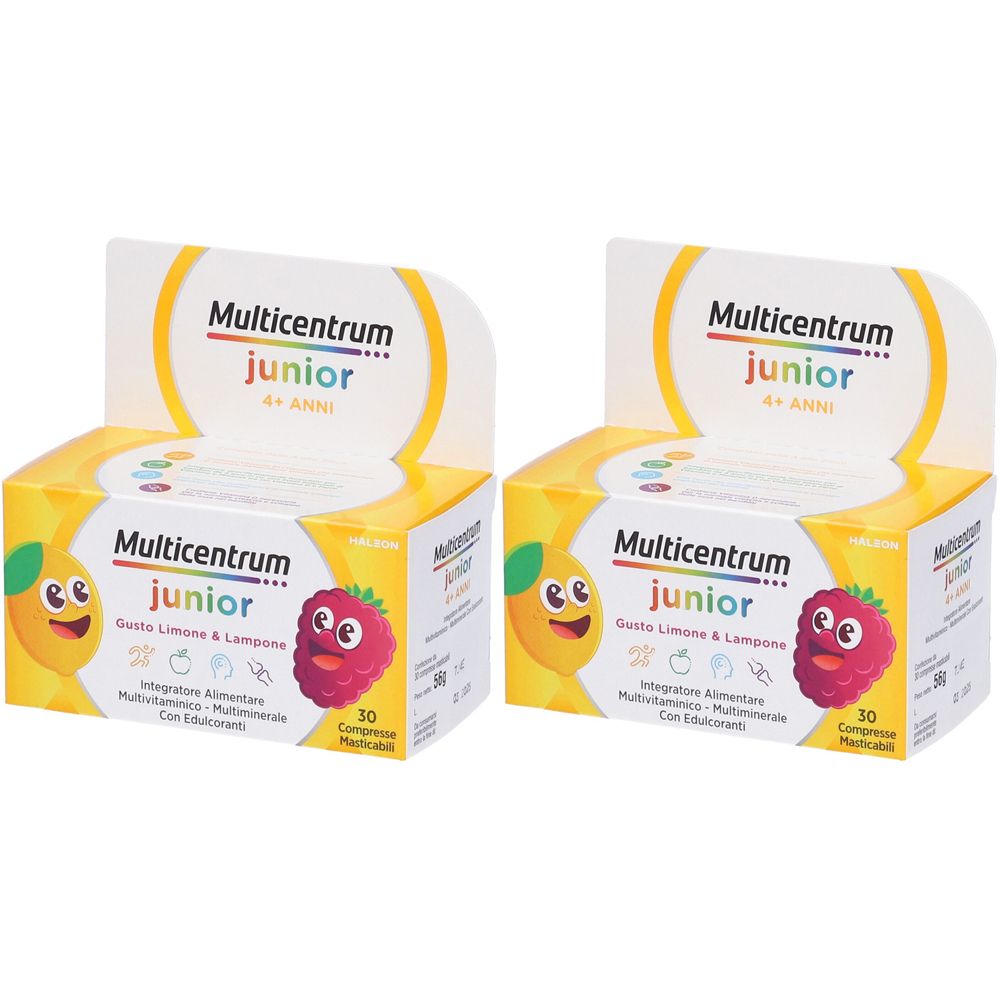 Multicentrum Junior Integratore Multivitaminico per Bambini 4+ Set da