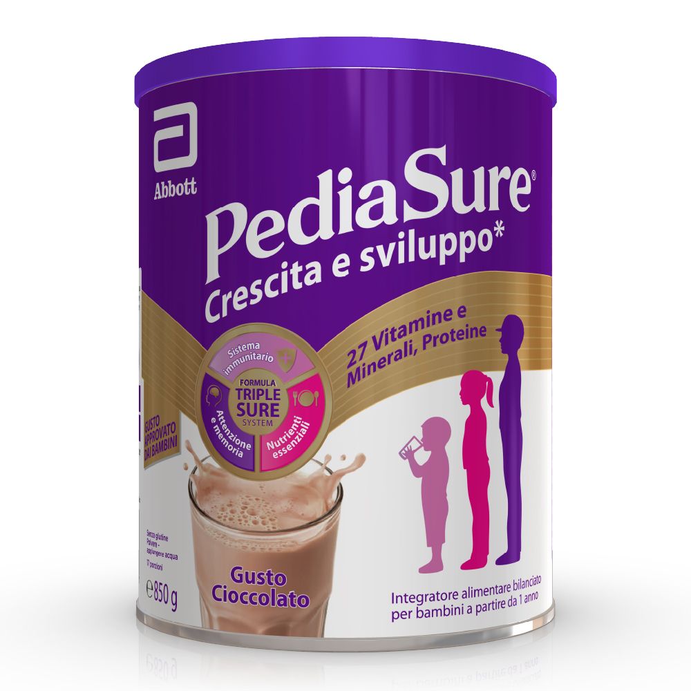 Pediasure Crescita e Sviluppo per Bambini Cioccolato 850 g Polvere