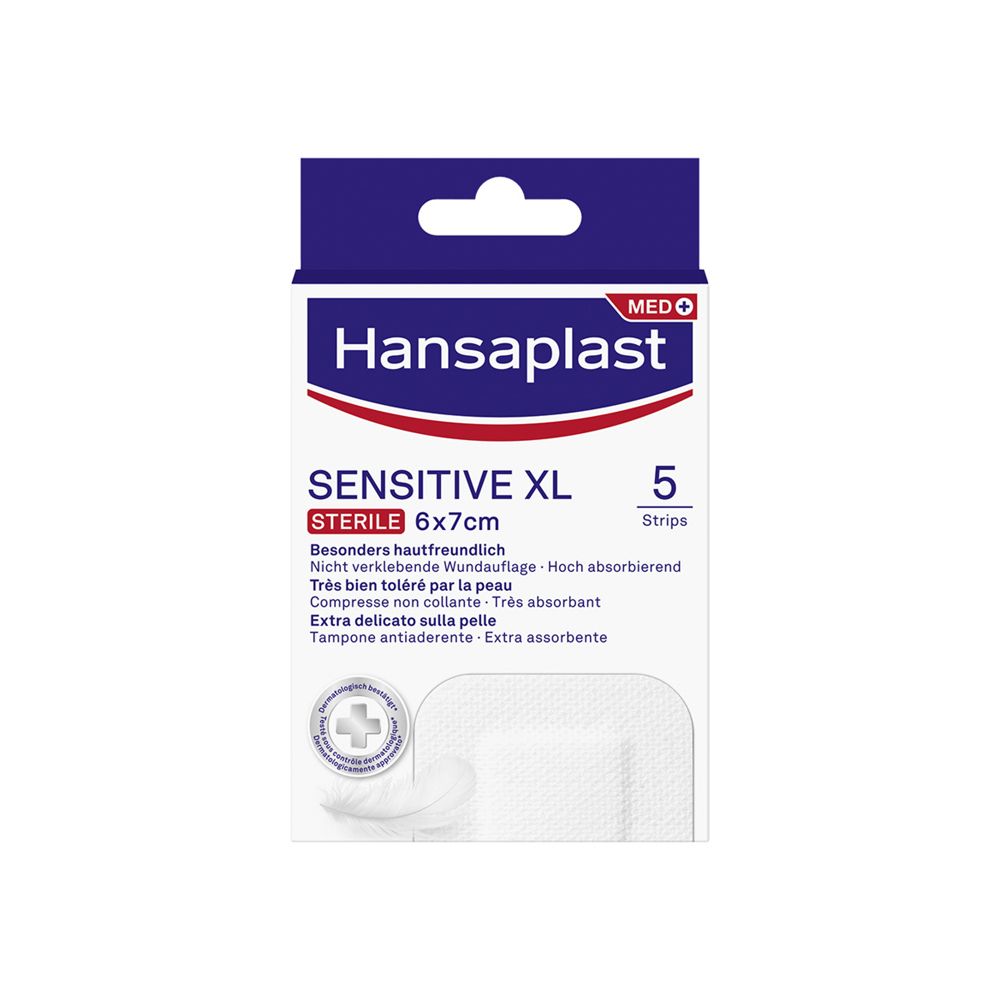 Hansaplast Cerotti Sensitive XL, medicazione per ferite medio-grandi,