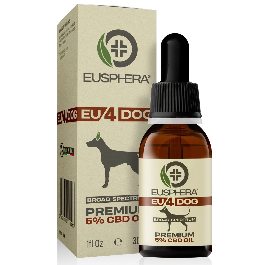 Olio CBD per il benessere dei cani ad azione tranquillante - Eusphera