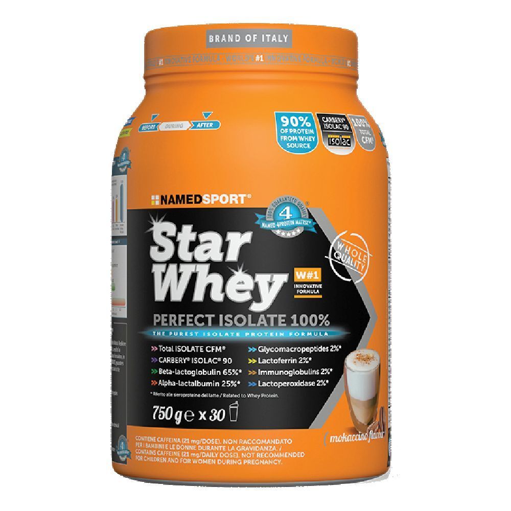 NAMEDSPORT® Star Whey Isolate Mokaccino Cream 750 g Polvere per soluzi