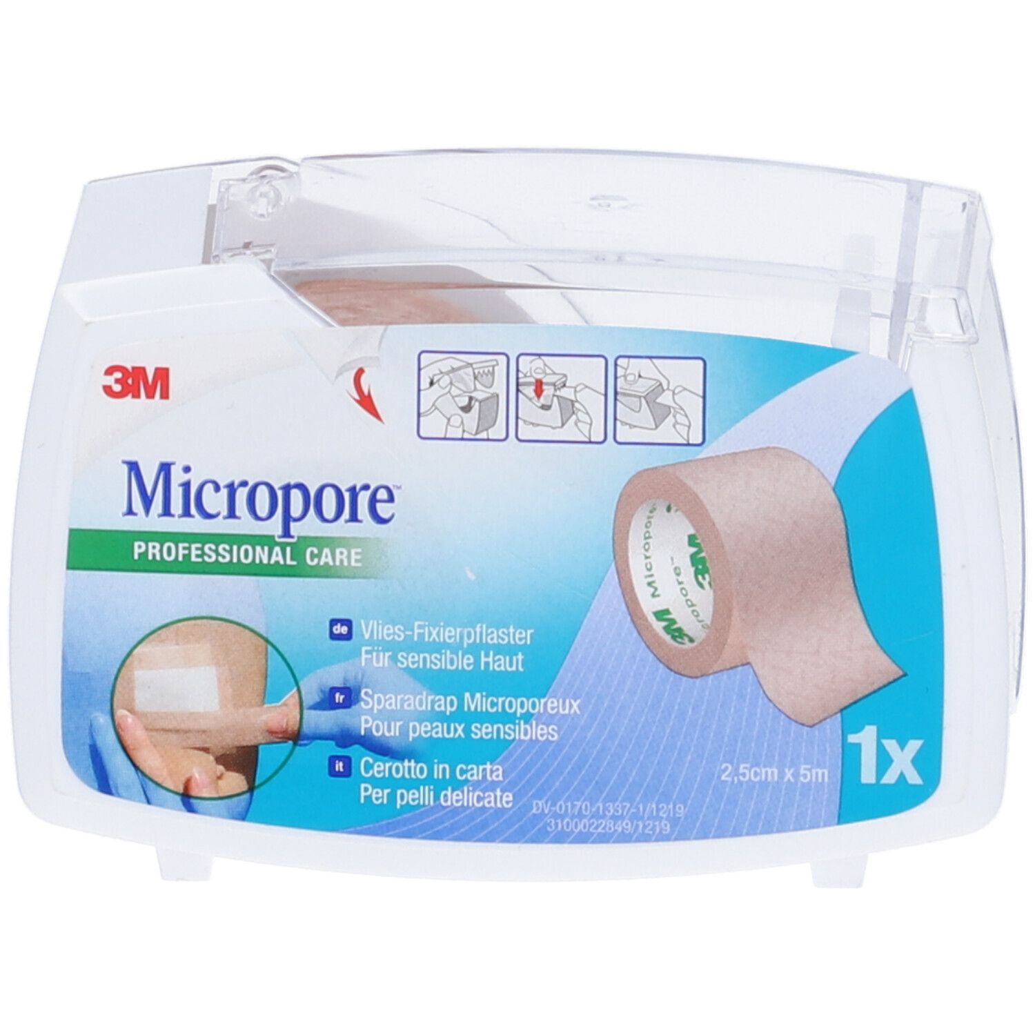 Cerotto In Carta Micropore Surgical Tape Tan M5X25Mm Dispenser 1 St