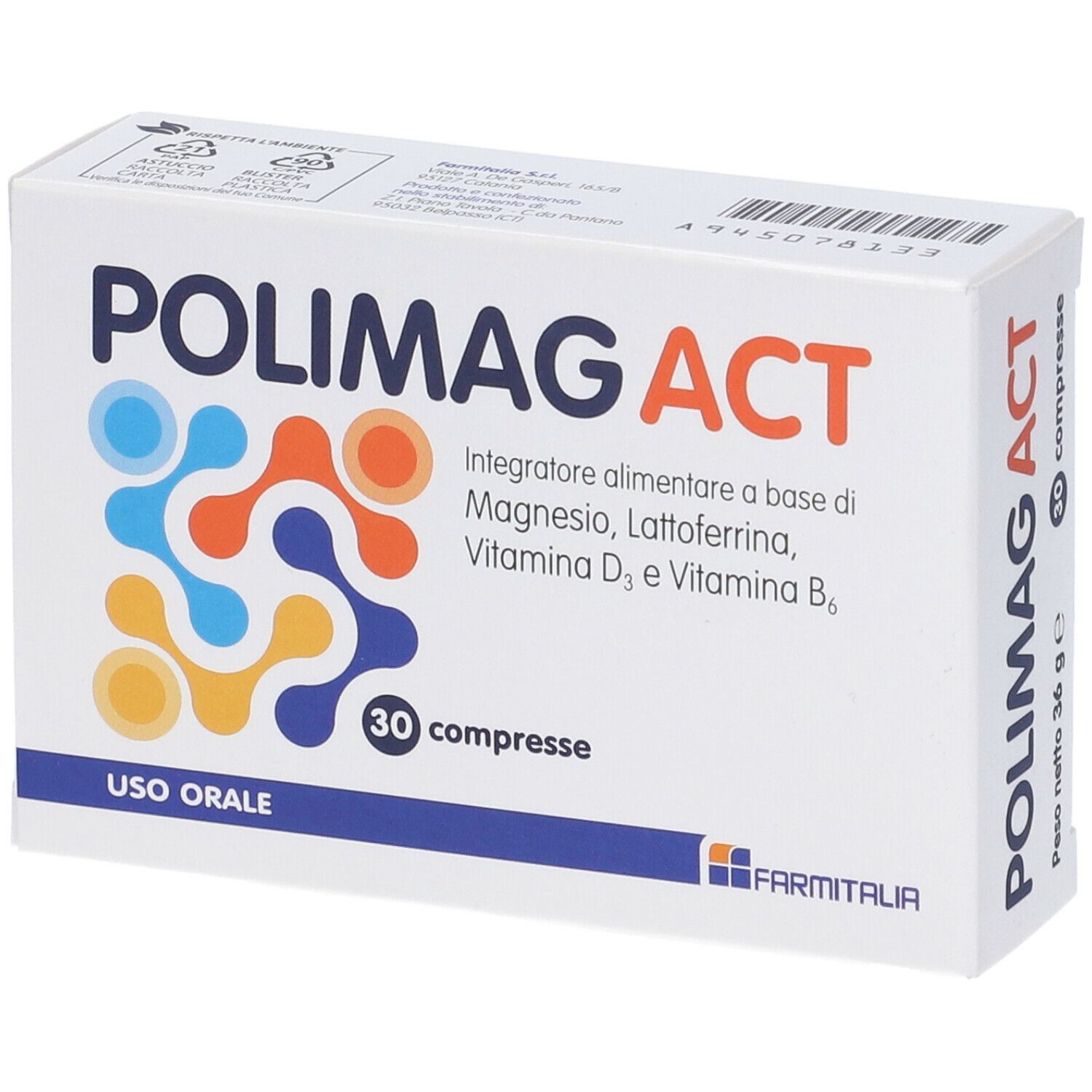 FARMITALIA Polimag Act 30 pz Compresse