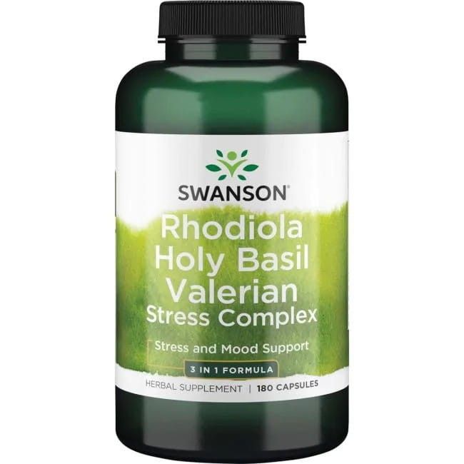 SWANSON Rhodiola Basilico Sacro Valeriana Stress Complex 180 St